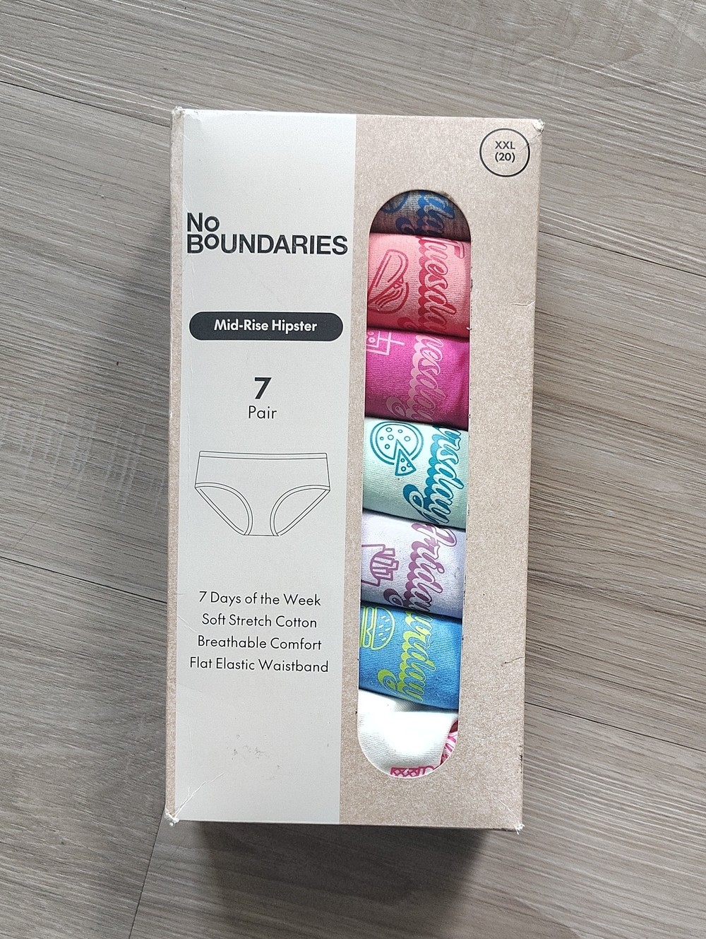 No Boundaries Men’s 7-Pack Mid-Rise Hipster Underwear – Multicolor